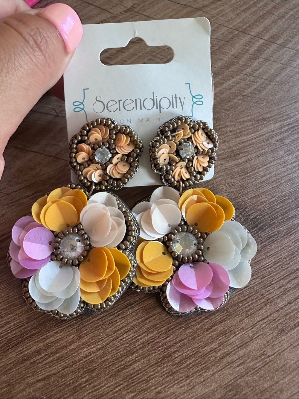 Serendipity Floral Statement Earrings - Multicolor Sequins
